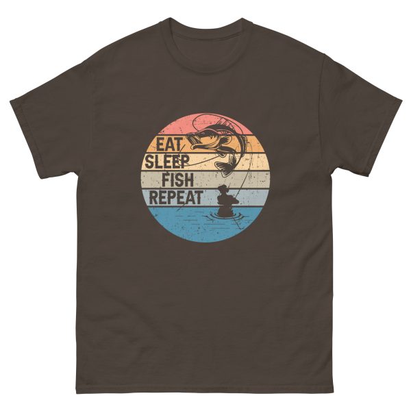 Eat Sleep Fish Adult Shirt - Image 7