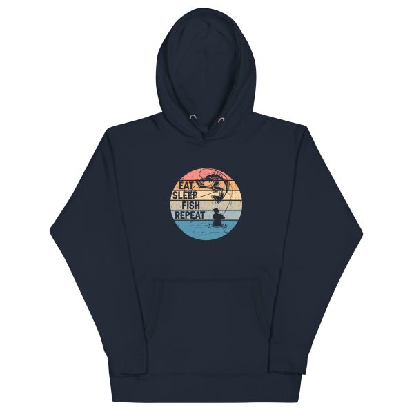 Eat Sleep Fish Adult Hoodie - Image 3